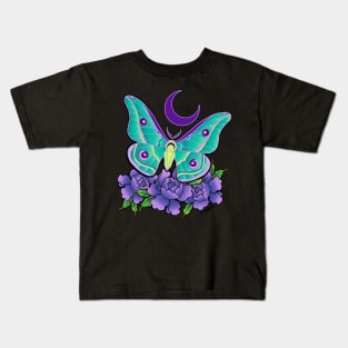 Moth with flowers Kids T-Shirt